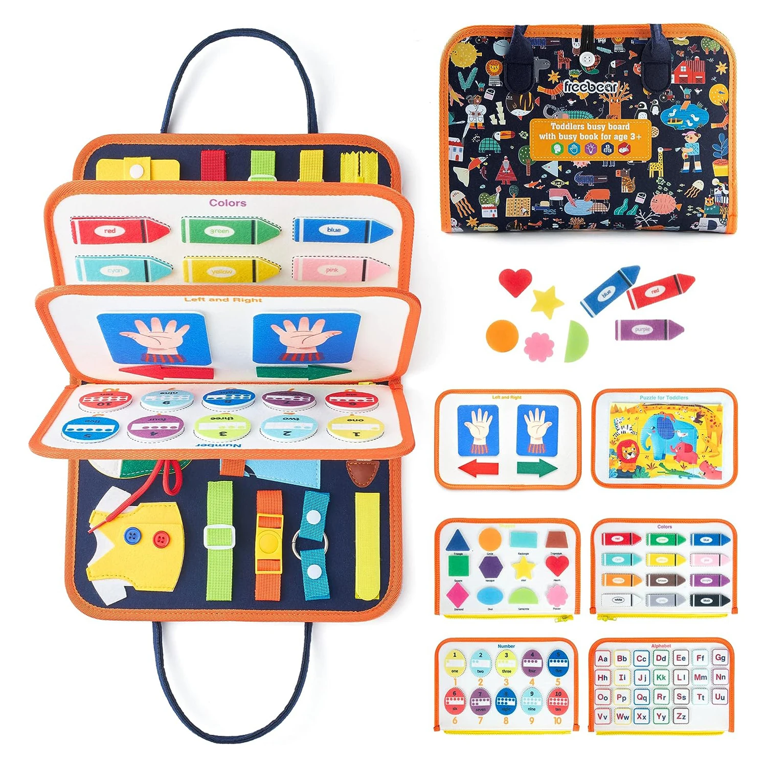 

Children's puzzle and early education toys, felt busy board bags, Montessori training aids for young children, exercise children