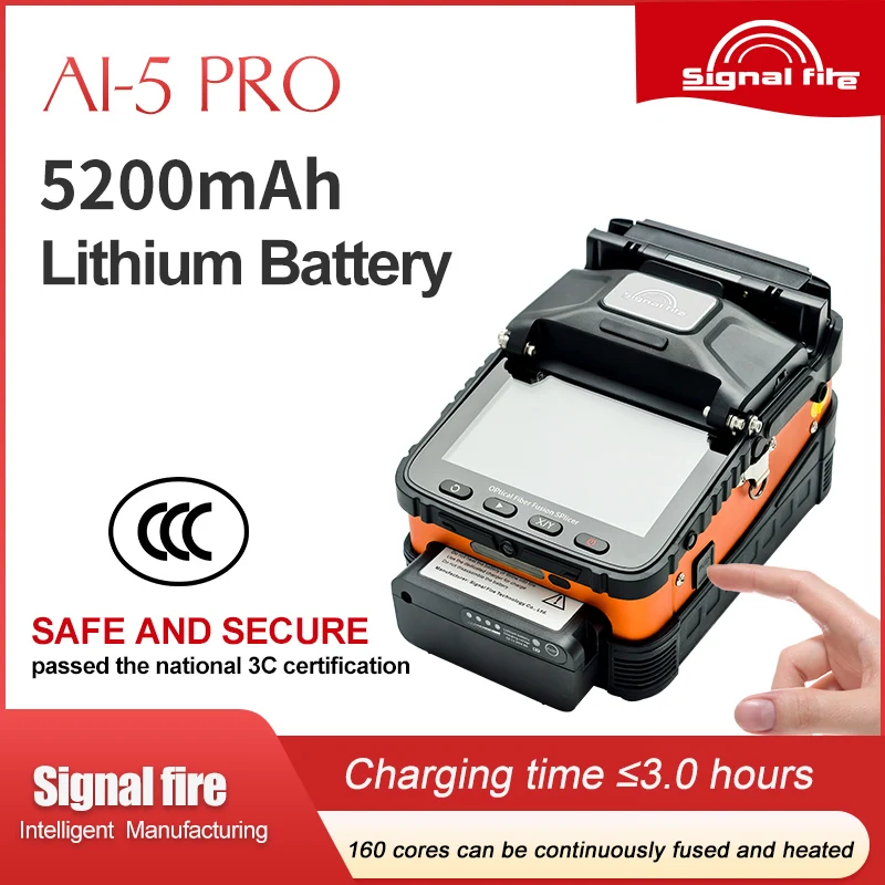 새로운 버전 AI-5 Pro 퓨전 스플라이서 기계 6 모터 AI 5 Pro 시그널 파이어 퓨전 스플라이서 광섬유 융착접속기