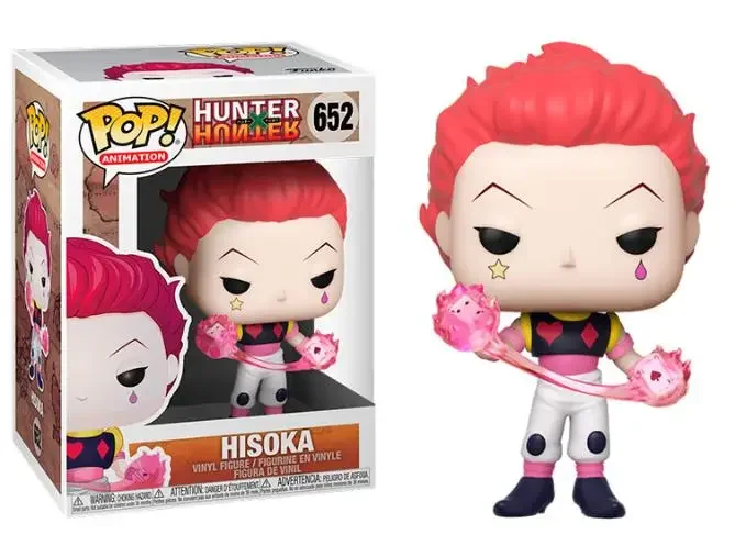 thumbnail image 4 of Funko pop Hisoka con cabello rojo n.° 652, modelo de PVC, figura de vinilo coleccionable, edición limitada, juguetes para muñecas de la convención de verano de 2023, 4 of 5