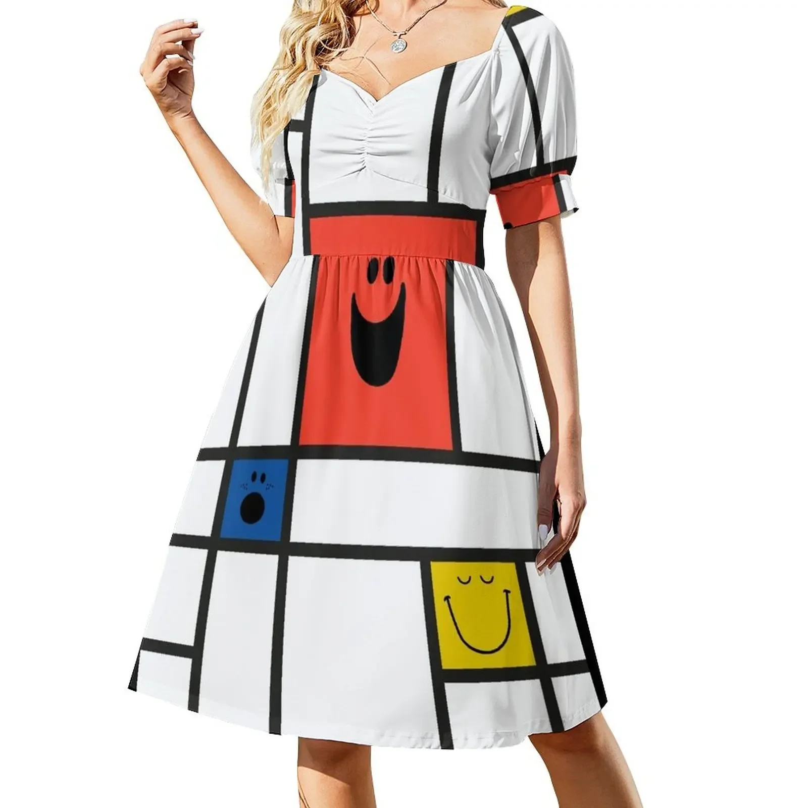 thumbnail image 1 of Vestido sin mangas de Mr Mondrian vestido de verano ropa de mujer para mujer Vestido largo largo mujer verano, 1 of 7