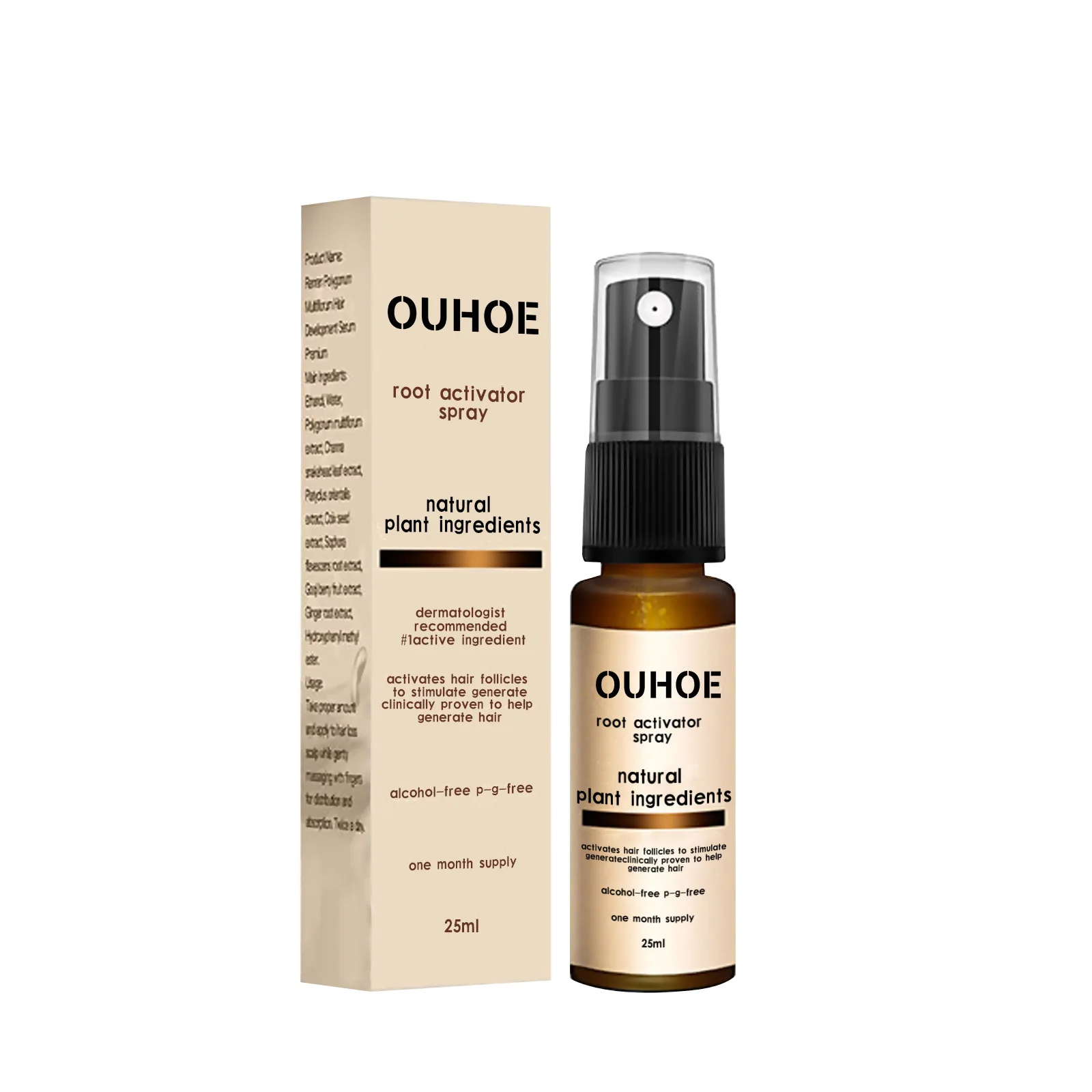 Spray per trattamento contro la perdita dei capelli Nutriente Radice per la ricrescita Addensare Anti caduta Prevenire la calvizie Riparare i danni Crescere i capelli Essenza Spray 25ml_voghion.com