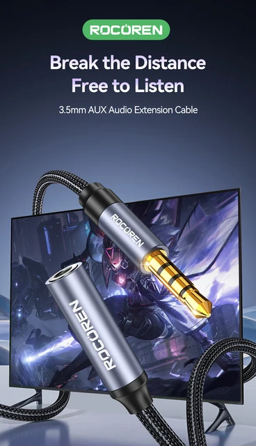 SUCESO Câble Adaptateur Audio Splitter Jack 3,5mm Mâle à Double 3.5mm Femelle Cable Casque Répartiteur Audio Et Micro Compatible Avec PS4,PC,Téléphone,Xbox One,écouteur,Casque Gaming,Tablette - 35cm