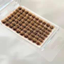 Static Grass Tufts for Miniature Garden Decor, Tiny Bonsai Grass for Crafting and DIY Micro Landscapes (Withered Brown)