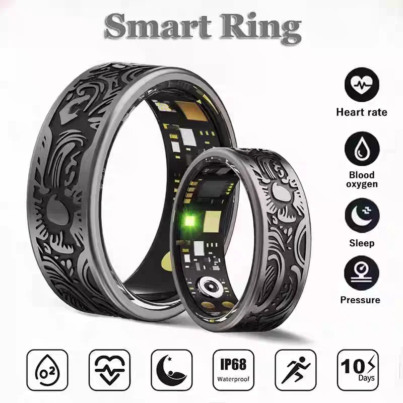 Smart Ring Heart Rate Blood Pressure Blood Oxygen Sleep Monitoring thumbnail 2