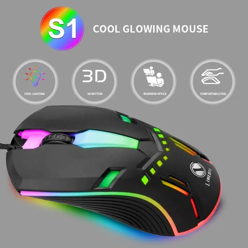 Wired Backlit USB Mouse Competitive Gaming Mouse Notebook Office Luminous