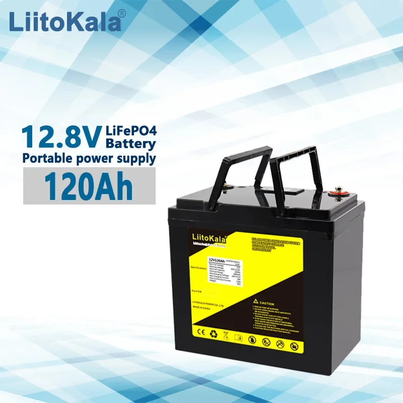 

LiitoKala 12v lifepo4 battery 120Ah rechargeable lifepo4 battery 12.8V It can be used for outdoor cross-country of golf car