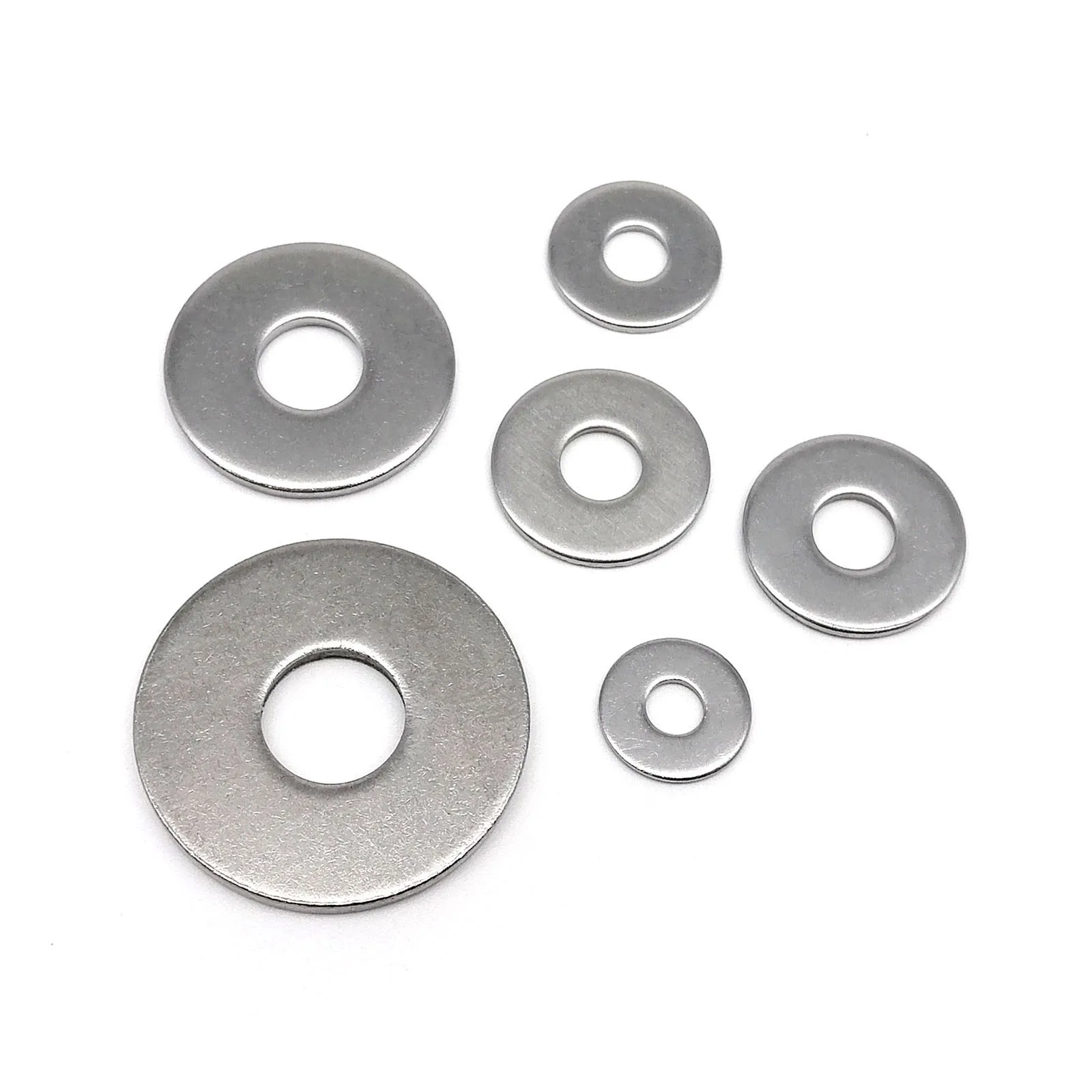 Stainless Steel Washers 2/10/50/100pcs M2.5 M3 M4 M5 M6 M8 M10 M12 M14 M16 GB96 A4 316