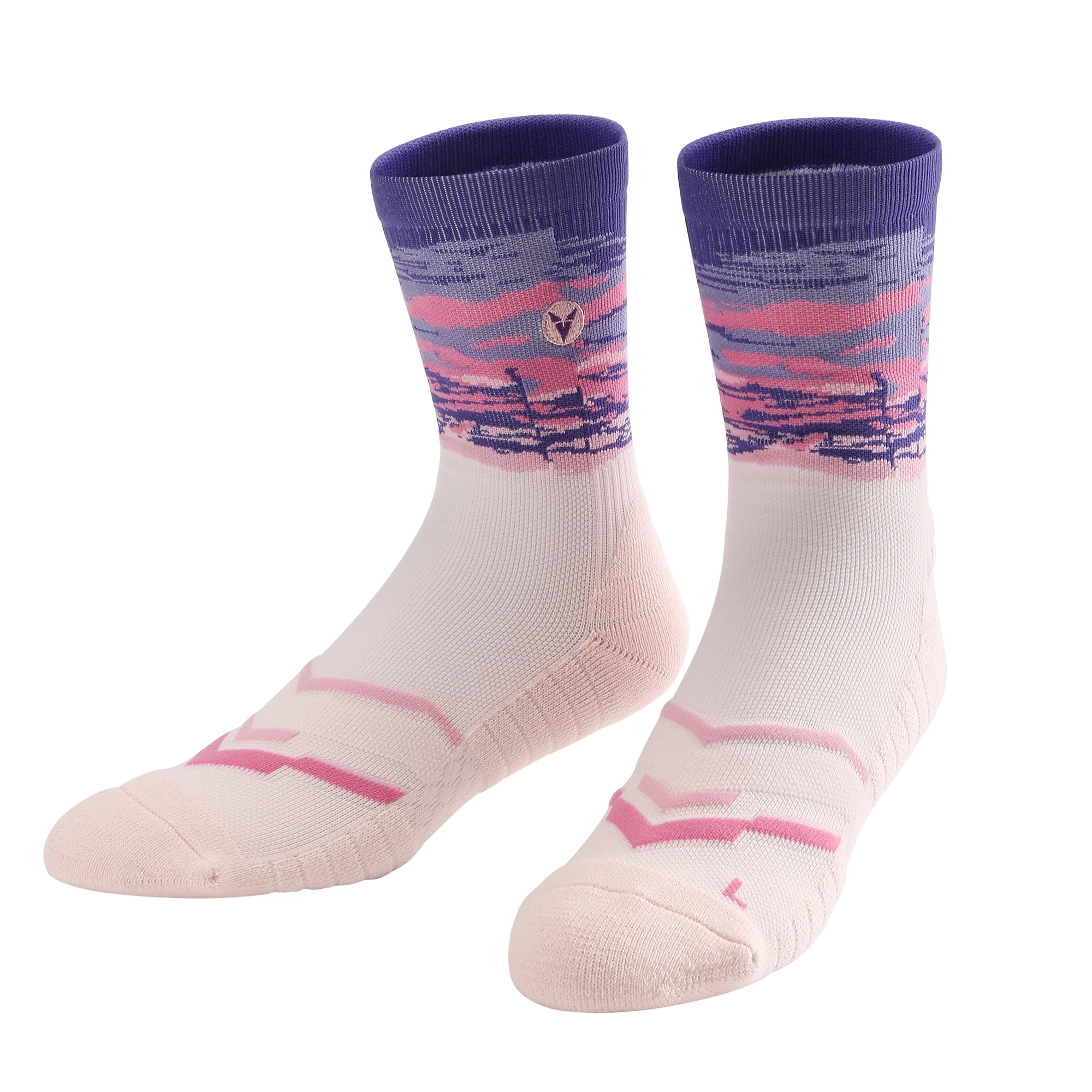 Women Sport Socks with Beach Tree Design