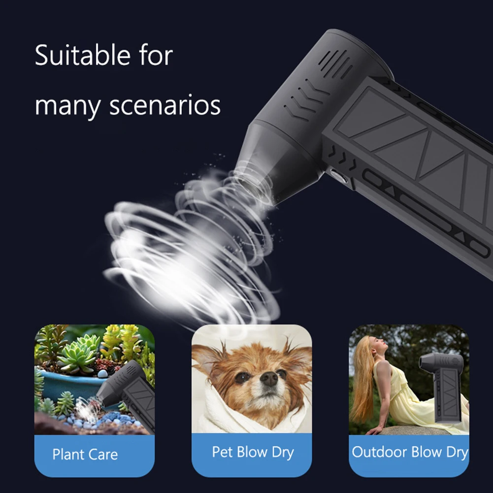 Mini Turbo Jet Fan 110000RPM Electric Air Duster with Light Air Blower Jet Dry Blower for Computer Keyboard Outdoors Car Home