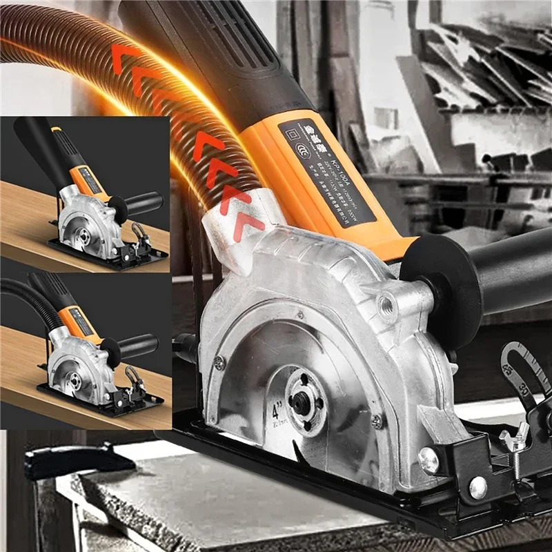 Angle Grinder Universal Bracket Grinder Polisher to Cutting Machine Base Modified Woodworking Table Saw with Protective Cover