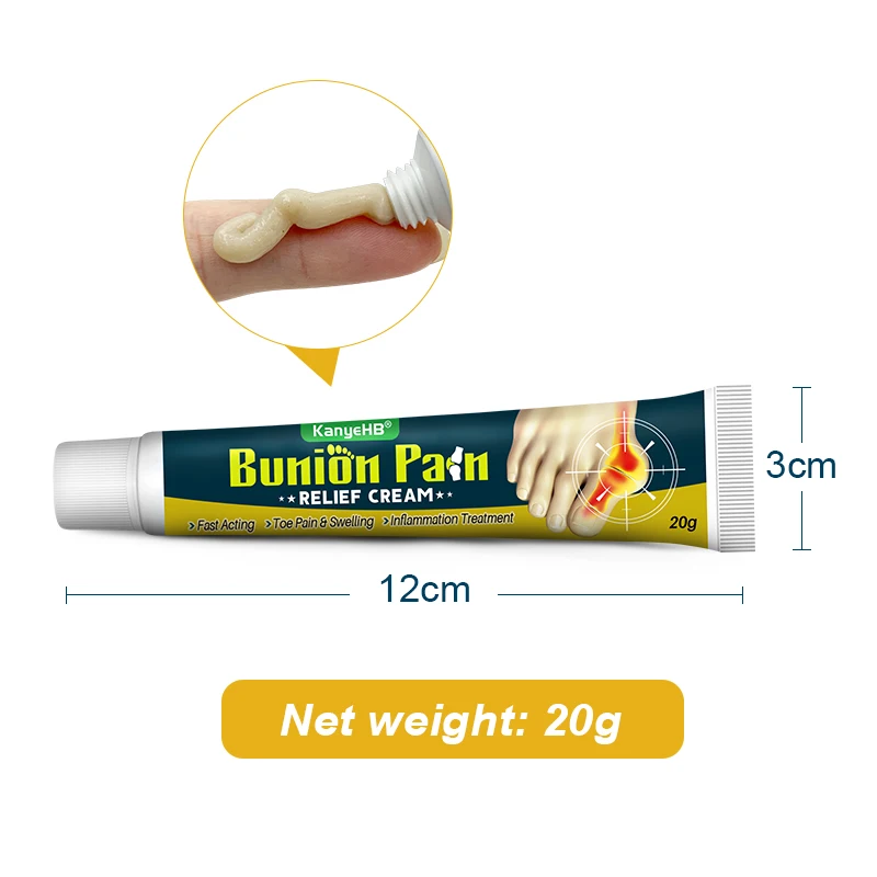 1Pcs Foot Gout Cream Arthritis Bone Thumb Corrector Finger Hallux Toe Bunion Joint Pain Relief Herbal Medical Care Ointment G049 knee pain relief cream pain relief cream skin care ointment
