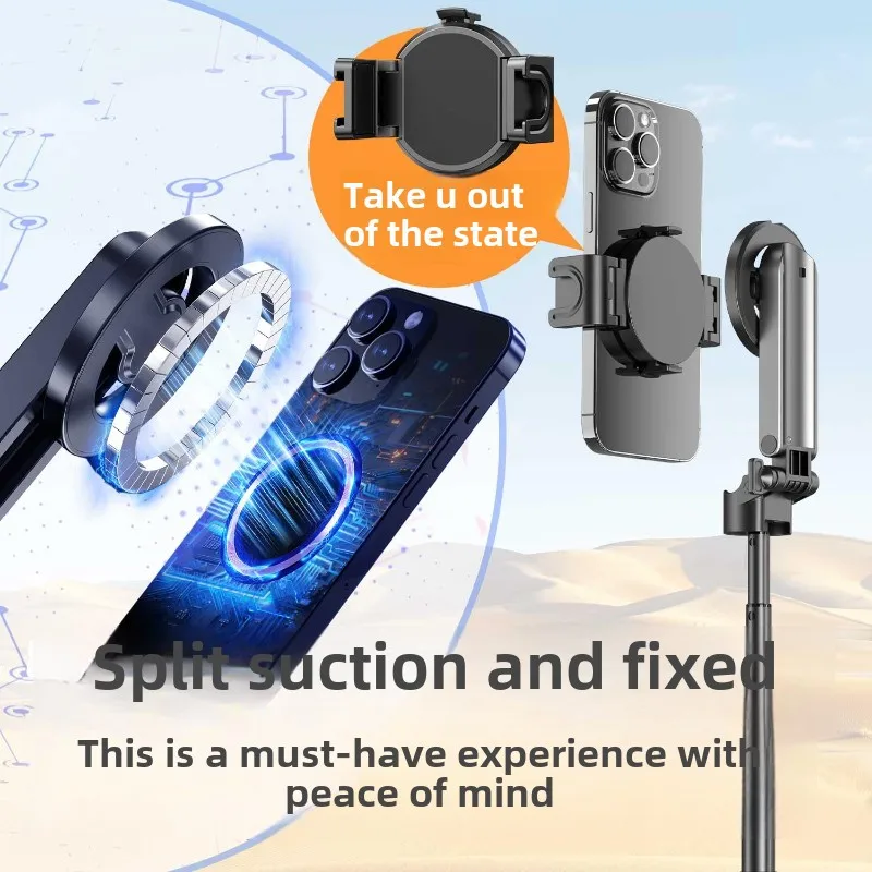 Smartphone Selfie Stick Magnetic Multi-functional Grip Magsafe For HUAWEI XIAOMI SAMSUNG