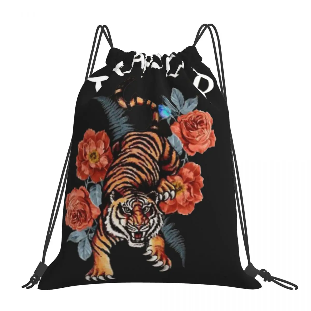 Trapstar Tiger Design Drawstring Bags Backpacks Pouch Bag Women's Bag