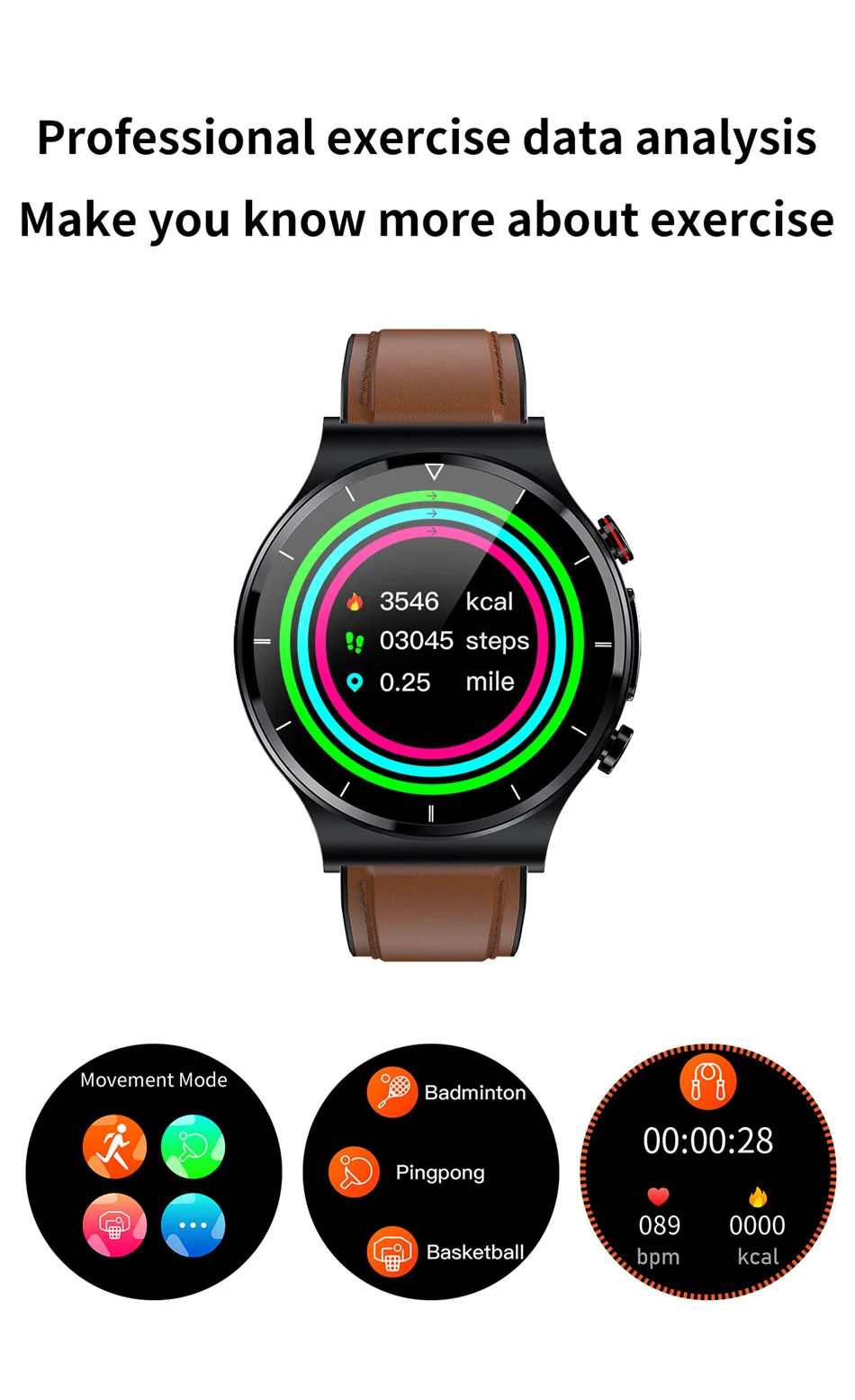 2022 New ECG+PPG Smart Watch Men Blood Pressure Heart Rate Watches IP68 Waterproof Fitness Tracker 1.32" 360*360 HD Smartwatch