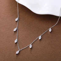 0.3CT Marquise Moissanite Halskjede – 925 Sølv, GRA-sertifisert