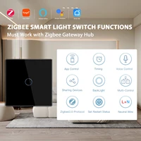 BSEED Zigbee 1/2/3Gang Smart Touch Switches Tuya Smart Life Alexa App Plus Wall Power Sockets USB Type-c Ports EU Standard - Image 3