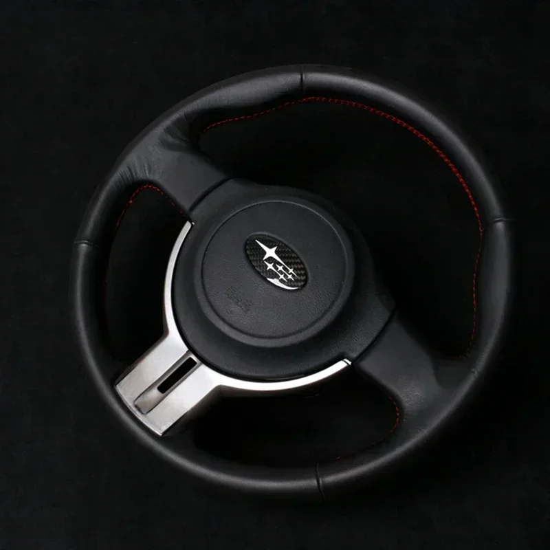 스바루 포레스터 XV 아웃백 임프레자 레거시 STI WRX BRZ 트라이베카 자동차 스티어링 휠 엠블럼 배지 데칼 스타일링 액세서리