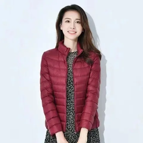 Wine Red stand collar