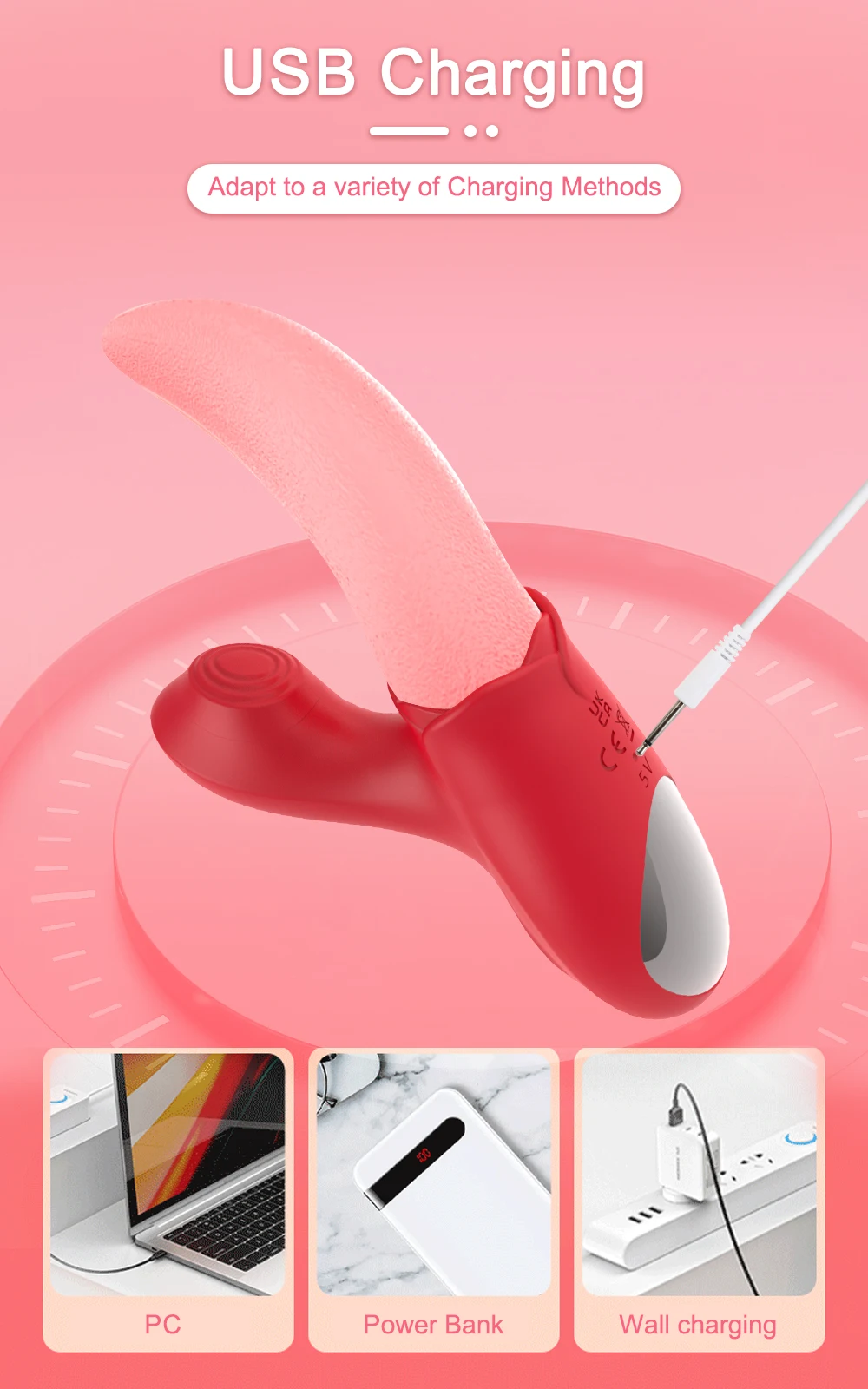 Rose Tongue Licking Sucker Vibrator For Women Nipple Clit Stimulator Love Egg Dildo Vibrating Massager Female Adult Sex Toys