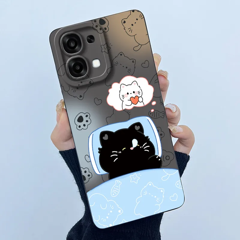 Cute Panda & Sweet Cats Silicone Soft Protective Case - Stylish & Durable Cover