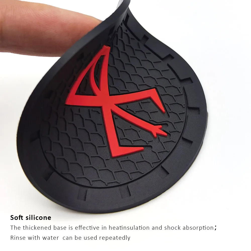 Cup Holder Coasters Car Coaster Pads for Car 1 / 2PCS 66MM DIY Anime Sticker Anti Slip Mat Car Water Cup Slot Car Coaster Decoration Interior Accessories Auto Styling