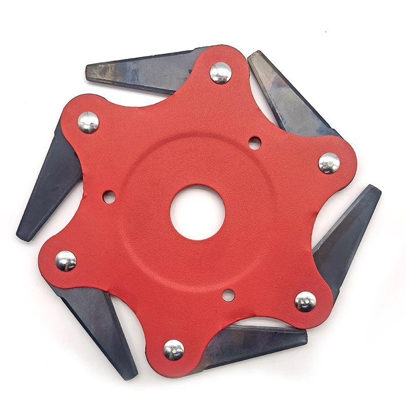 6 Blades Cutter Head Grass Trimmer Brush 65Mn Weed Brush Cutting Head Garden Power Tool Accessories Option Parts for Lawn Mower - Image 2