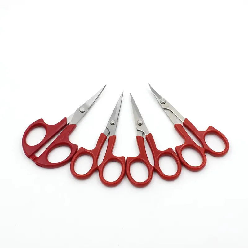 PIN Brand Classic Red Scissors Sewing Tailoring Embroidery Scissors For Hair And Paper-Cutting With Warped Head PIN-1553 4