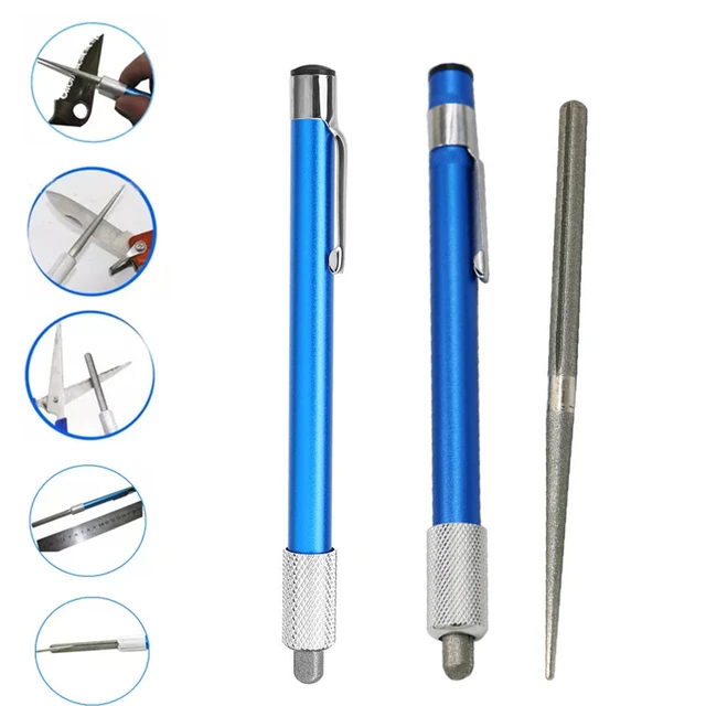 Fishing Hook File Diamond Pen Knife Sharpener Outdoor Tools (Double Head)