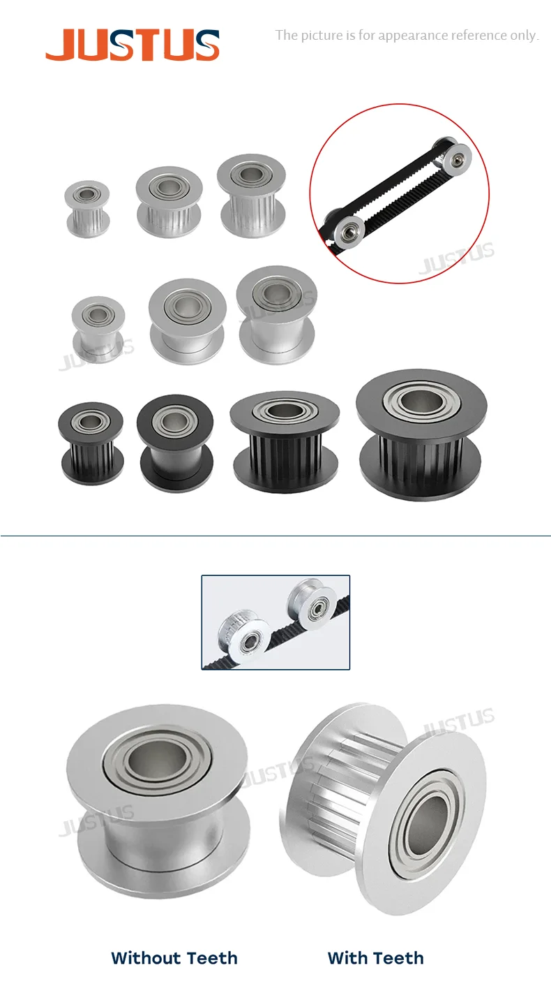 5 Pulegge Tendicinghia GT2 Senza Denti - Lega Alluminio Per Stampanti 3D, Larghezza 10mm - Foto 11