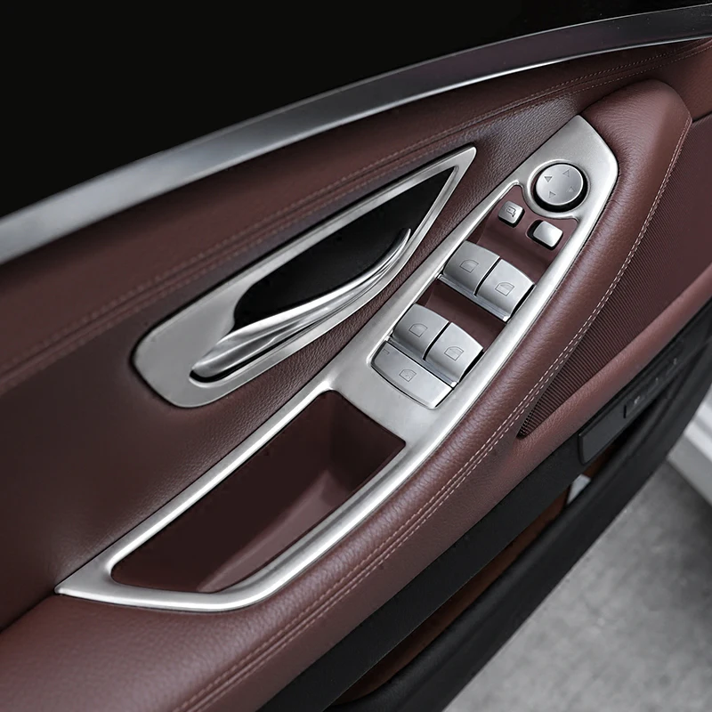 For BMW 5 Series F10 F18 Car Styling interior Buttons panel frame Decoration Cover Trim Car Sticker stainless steel Accessories 2