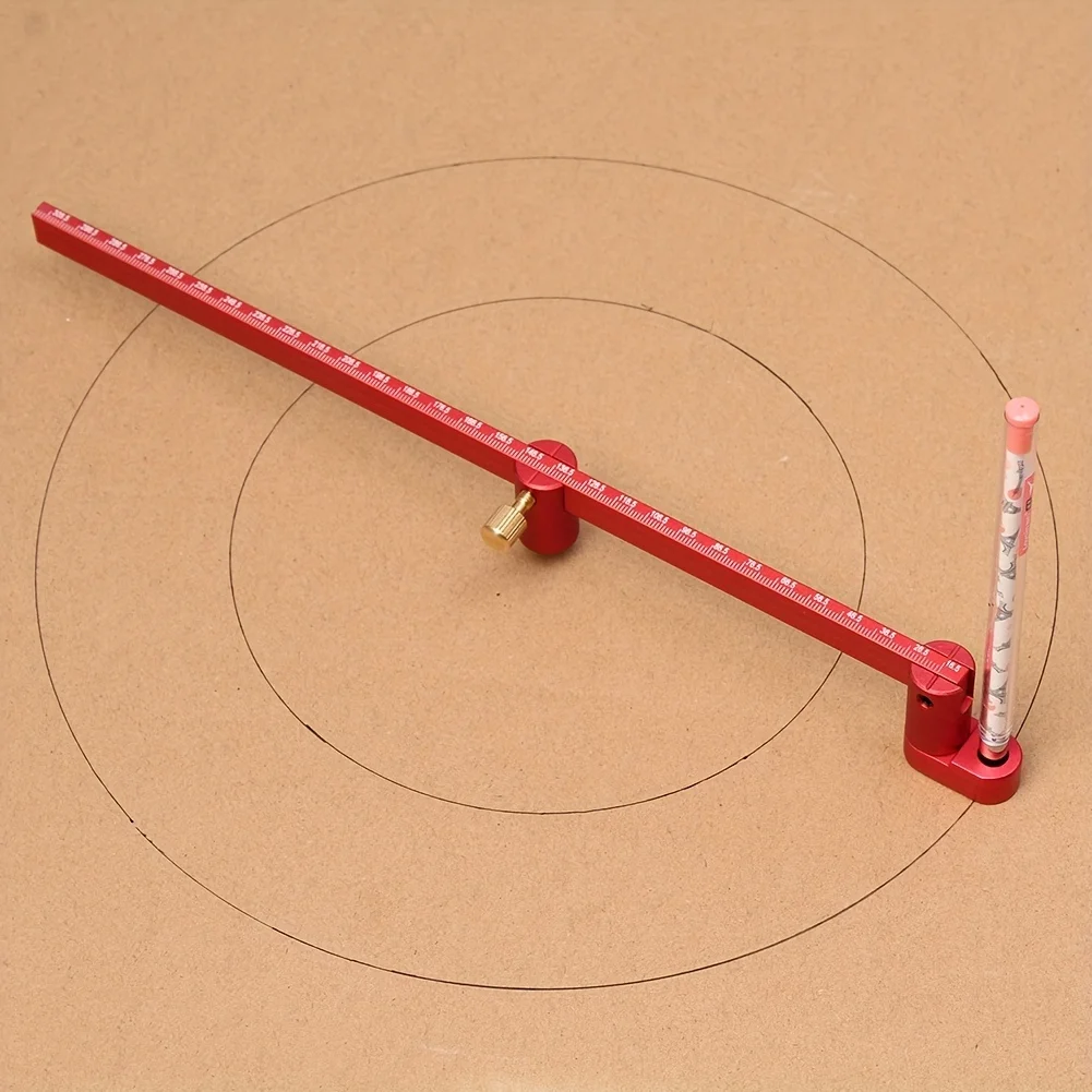 300mm Woodworking Scribing Gauge Center Finder Ruler Aluminum Alloy Scribing Circle Ruler Woodworking Compass 1pc new useful plastic goniometer angle finder miter gauge arm woodworking measuring ruler