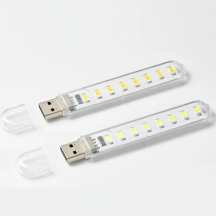PwwQmm Mini USB LED Table Lamp Portable Reading Desk Light For Camping Power Bank Notebook 8Leds Book Night lights Flashlight led light desk lamp night light led desk lamp book light mini night light mini led light