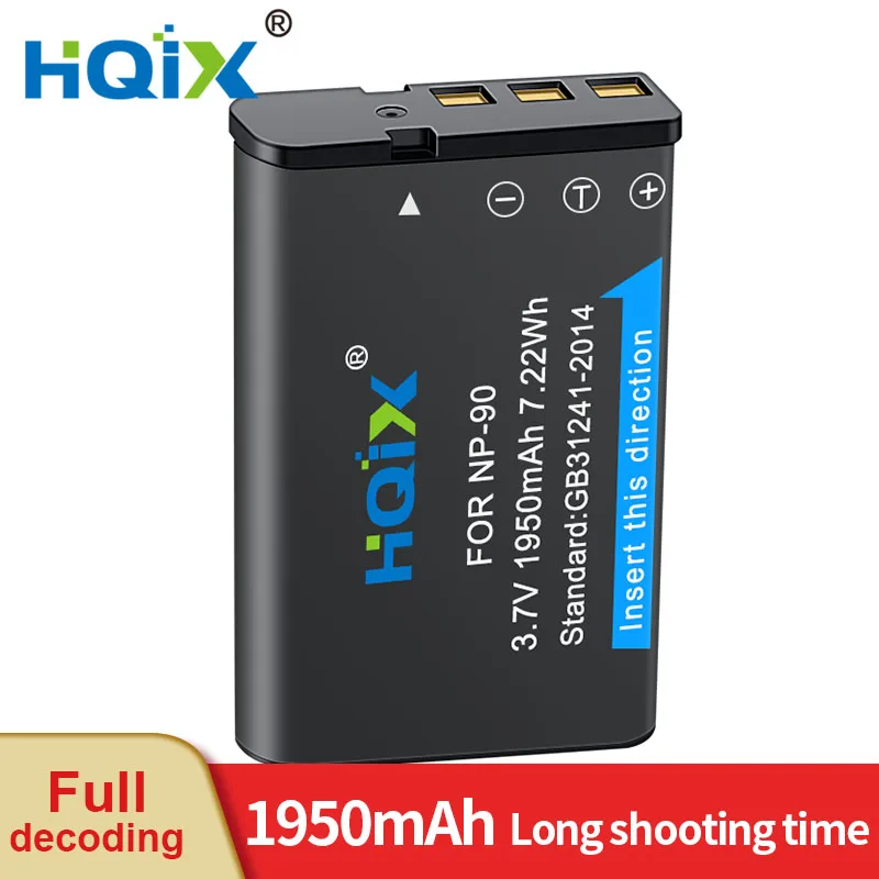 

HQIX for CASIO EX-FH100 H10 H20G H15 Camera NP-90 Charger Battery