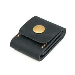 Elegant PU Leather Guitar Pick Storage Case - Large Capacity & Durable Holder Gift (Black)