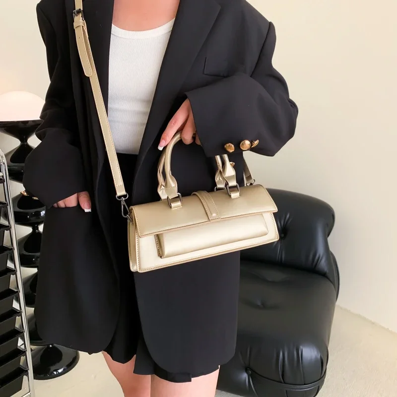 

Женские сумки через плечо из искусственной кожи, однотонные женские сумки на молнии, 2023