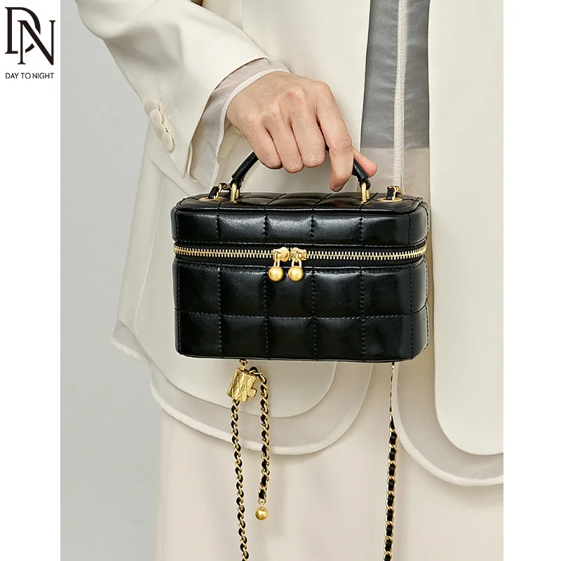 Mini Top Handle Box Bag Chain Strap