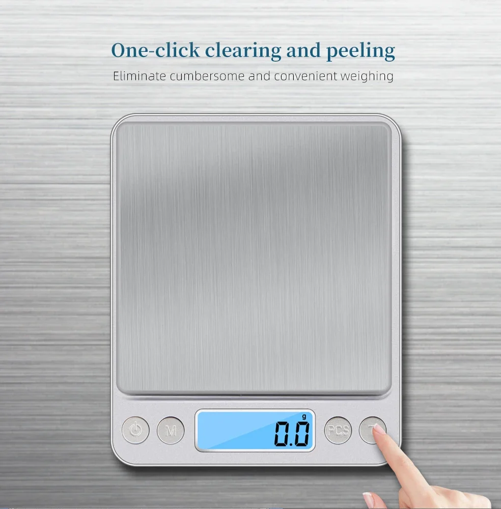 Kitchen Scale Digital Scale Jewelry Scale Weighing Tools 3Kg/500G 0.1g/0.01g Digital Kitchen Scale Precision Scales Jewelry Weighing for Food Diet Postal Balance Measuring LCDElectronic