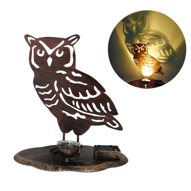 Fém Vas Művészeti Napenergia Könnyű Állati Üreges Vetítés Tájlámpa Kültéri Kerti Gyep Dekoráció Karácsonyi Fények - Image 5