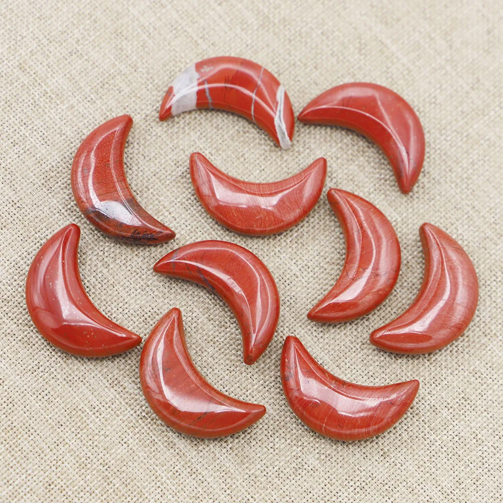 Natural Rainbow Stone Moon Gemstone Home Ornaments Craft Gift Decor Charms Necklace Pendants Jewelry Accessories Wholesale 12Pcs