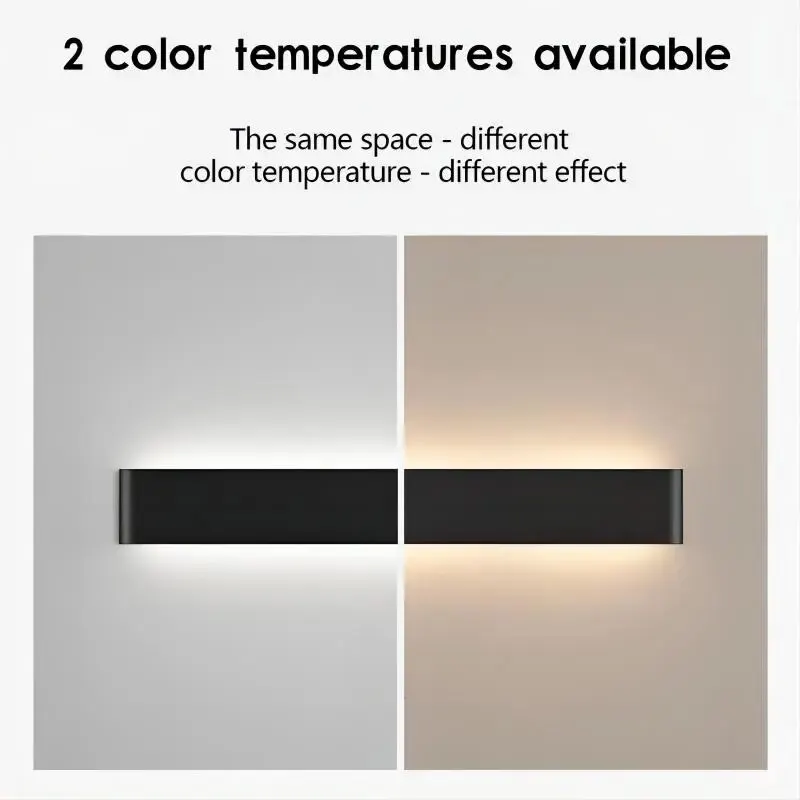 LED 알루미늄 벽 램프 블랙 IP20 현대 미니멀리스트 장식 벽 조명, 거실 침실 침대 옆 통로 AC85-265V