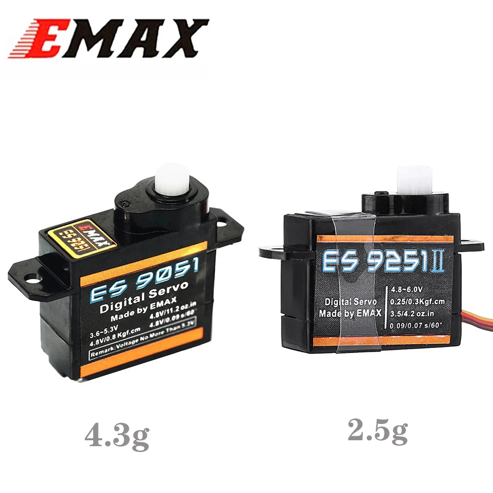 EMAX ES9051 ES9251 4.3g / 2.5g Digital Servo Plastic Gearbox 0.8kg