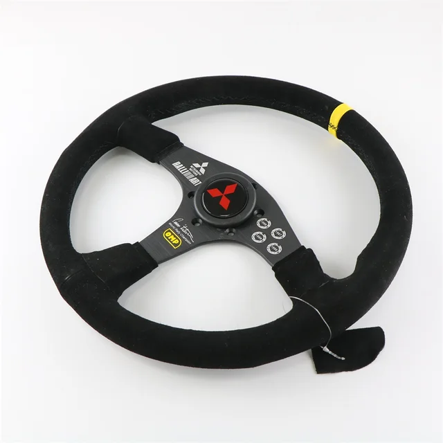 Volante OMP cuero ‼️ Puntada negro✓ 350mm de diámetro ✓ Cuero + material de  aluminio✓ Universal ✓ #omp #volantes #racing #automotive