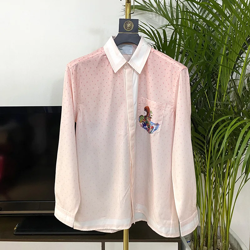 

2022 Mens Shirt Long Sleeve Business Dress Casual Shirts Fashion Brand Printed Shirts for Men Clothing Camisa Social Masculina