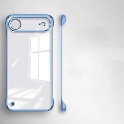 Sleek Shockproof Transparent Phone Case - Ultra Thin Frameless Design - iPhone 18 Pro Max (Blue)