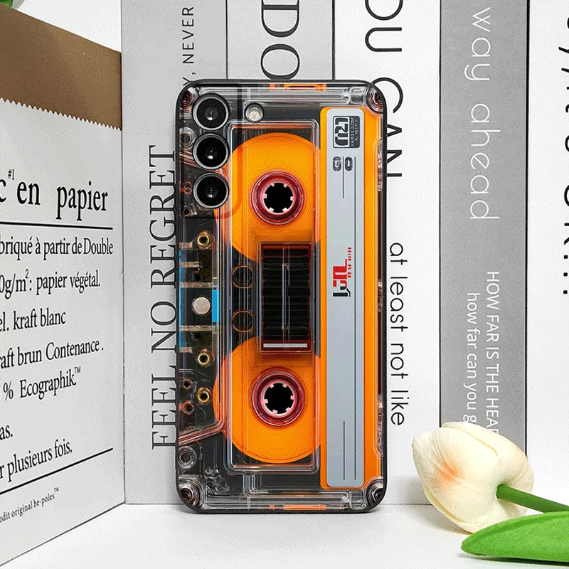 Vintage Cassette Tape Design Shockproof Phone Case - Soft, Creative Cover