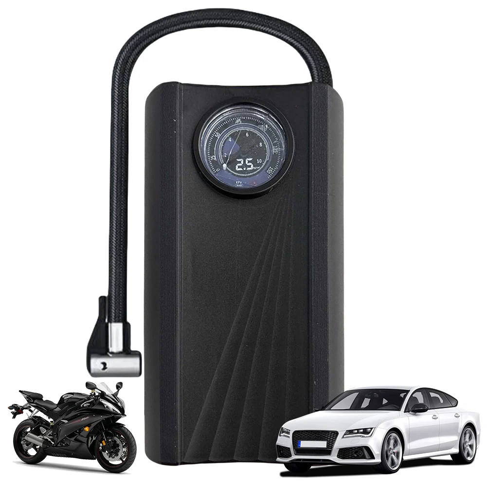 Portable Tire Inflator Air Compressor - 150 PSI, Wireless & Wired, Fast Inflation For Car Bike Balls, With LED Light