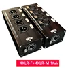 1Pair 4-Channel 3-Pin XLR Audio and DMX over Network Cable Extender, DMX512 Network Signal Extender 1 Male+1 Female 6