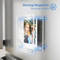 Acrylic Fridge Magnetic Photo Frames 6x9cm Home Decor Double Sided Clear Magnetic Frame for Display 2.46x3.54 Inch Magnet 3
