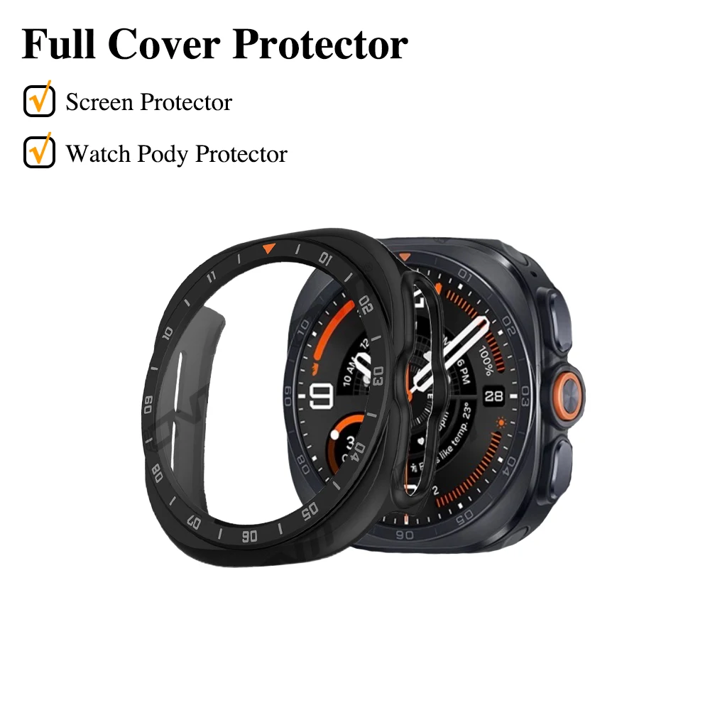 Ultra-Resilient Watch Case with Tempered Glass Screen Protector