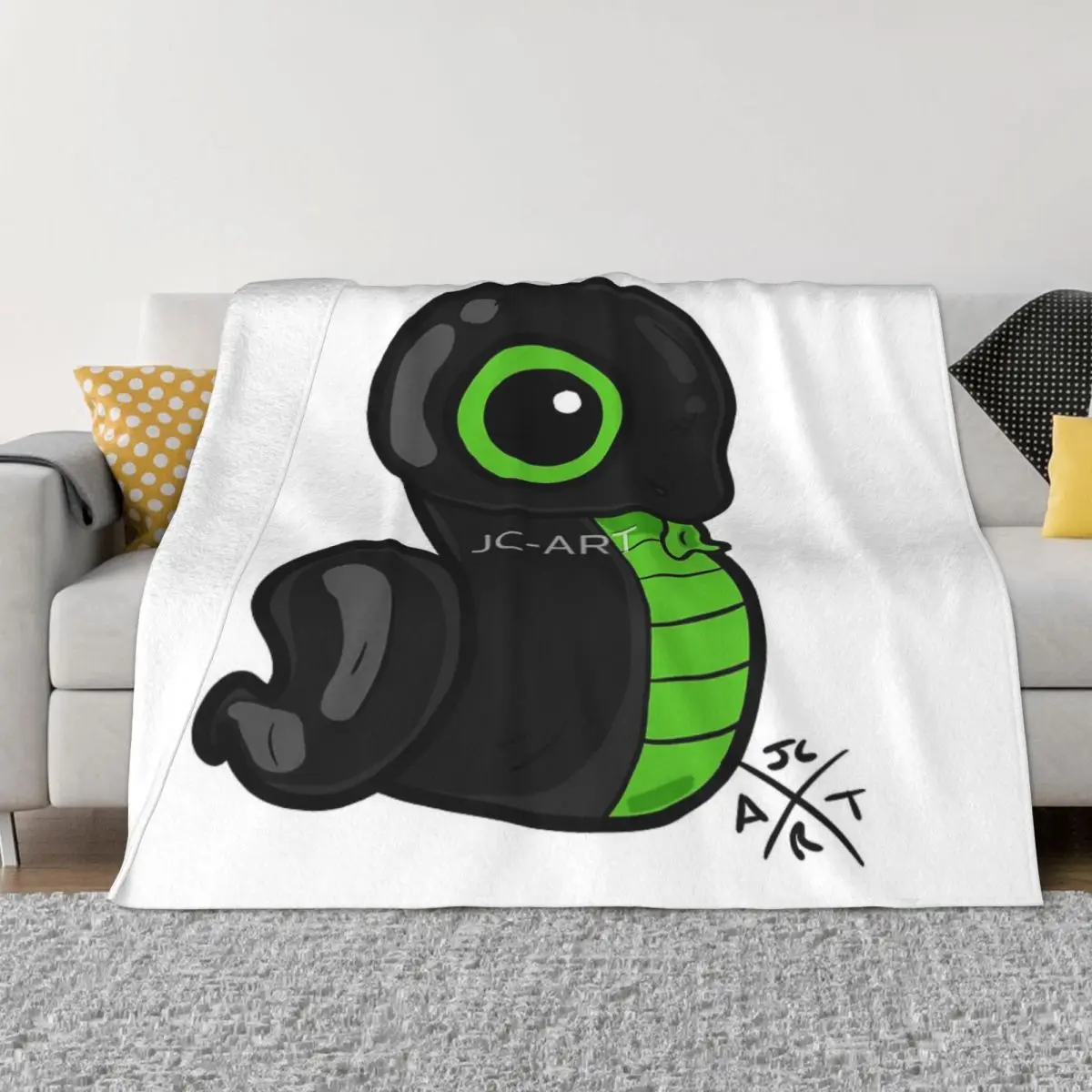 Sneki Snek Fan Design Razer Sticker Blanket Bedspread On The Bed Thick
